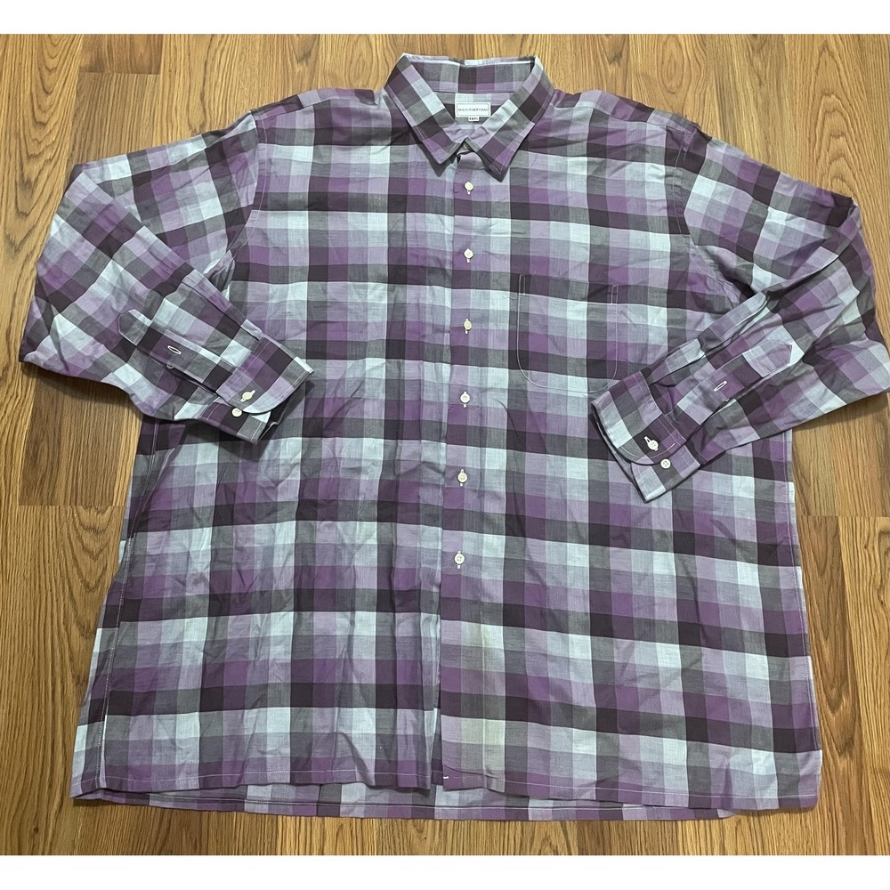 Maus & Hoffman Shirt Mens 3XL Plaid Button Front